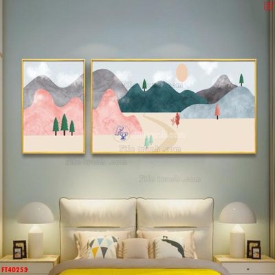 File in trần File tranh bộ hiện đại FT40253 (bản gốc 3D) sống động