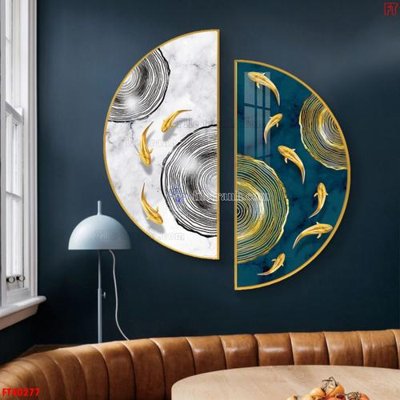 Download file gốc File tranh bộ hiện đại FT40277 (in lụa) tranh 3D