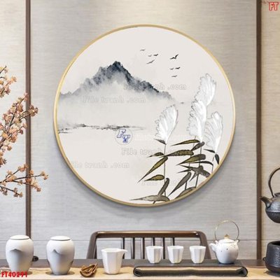 Download file gốc File tranh bộ hiện đại FT40291 (in lụa) tranh 3D