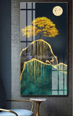 File gốc File tranh hiện đại pha lê gương FT403 (in lụa) chi tiết cao