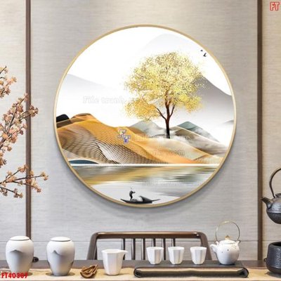 File tranh File tranh bộ hiện đại FT40307 (gốc) in trên kính