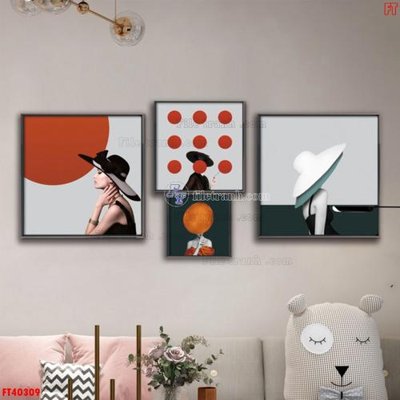 File tranh File tranh bộ hiện đại FT40309 (ảnh gốc) in trần xuyên sáng