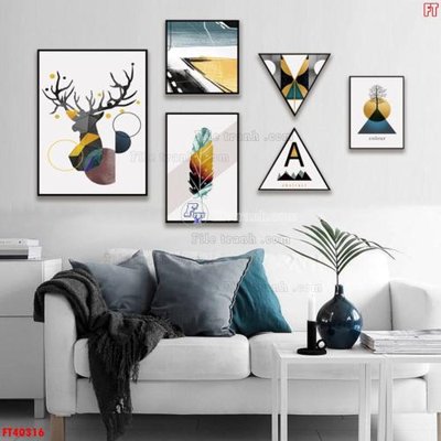 Hình ảnh file gốc in lụa File tranh bộ hiện đại FT40316