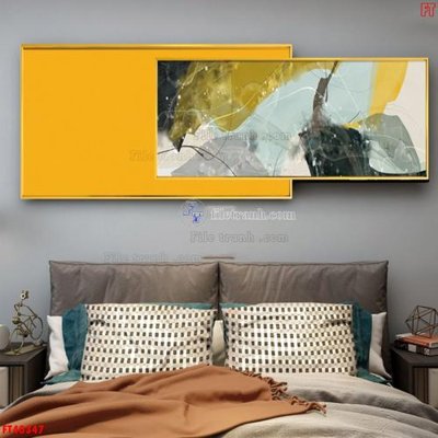 File gốc File tranh bộ hiện đại FT40347 (in tráng gương) sang trọng