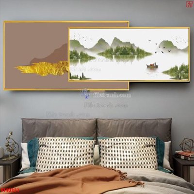 Download file gốc File tranh bộ hiện đại FT40351 (in mica) trong suốt