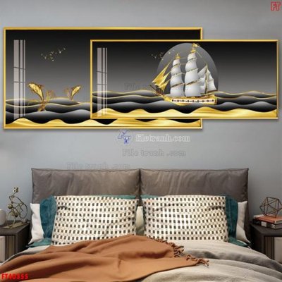 File gốc File tranh bộ hiện đại FT40355 (cho in UV) siêu nét