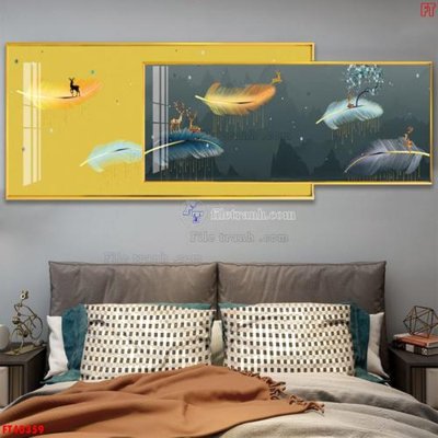 File tranh File tranh bộ hiện đại FT40359 (gốc) phong cách tối giản