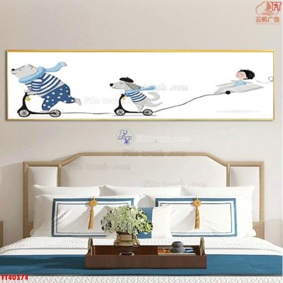 Download file File tranh bộ hiện đại FT40374 (gốc) in mica đèn LED