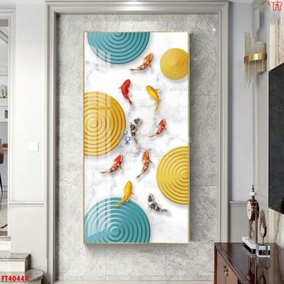 File tranh File tranh bộ hiện đại FT40444 (bản gốc) in lụa 3D