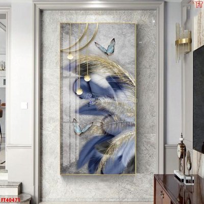 File in trần File tranh bộ hiện đại FT40471 (bản gốc) hoa văn