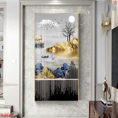 File ảnh File tranh bộ hiện đại FT40556 (gốc) cho trang trí nhà hàng