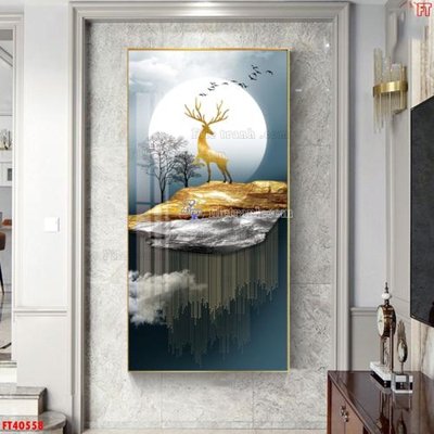 File gốc File tranh bộ hiện đại FT40558 (in lụa) trang trí tường