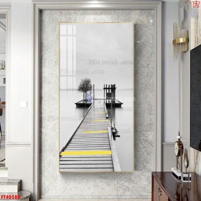 File in trần File tranh bộ hiện đại FT40588 (bản gốc 3D) sống động