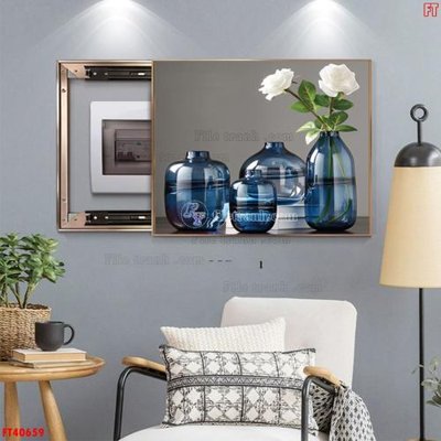 Tải file File tranh bộ hiện đại FT40659 (gốc) chủ đề hoa sen