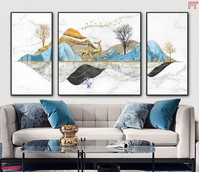 File gốc File tranh bộ hiện đại FT41007 (PNG) nền trong suốt