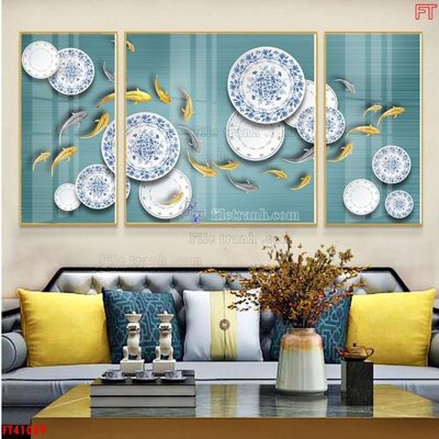 File in mica File tranh bộ hiện đại FT41029 (bản gốc) siêu trong