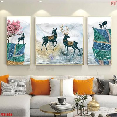 File gốc File tranh bộ hiện đại FT41036 (in tráng gương) hiện đại