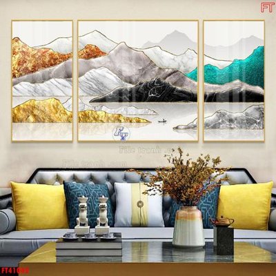 File ảnh File tranh bộ hiện đại FT41042 (gốc) cho trang trí nhà hàng