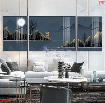 File in ấn File tranh bộ hiện đại FT41065 (bản gốc) chất lượng cao