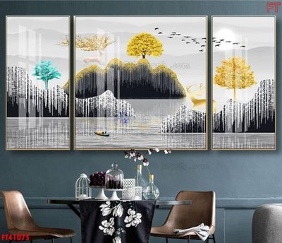 File in mica File tranh bộ hiện đại FT41075 (bản gốc) sắc sảo