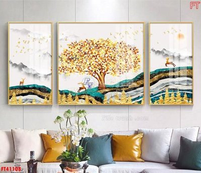 File gốc in ấn File tranh bộ hiện đại FT41108 chuẩn màu CMYK