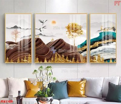 File tranh gốc File tranh bộ hiện đại FT41109 chủ đề hiện đại