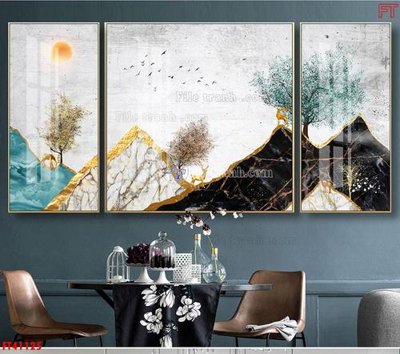 Chi tiết file ảnh File tranh bộ hiện đại FT41125 sắc nét