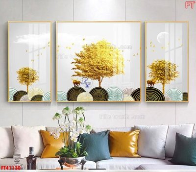 File in lụa File tranh bộ hiện đại FT41130 (hoa văn) File tranh bộ hiện đại FT41130