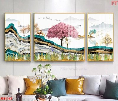 File PSD File tranh bộ hiện đại FT41147 (nguyên bản) cho thiết kế