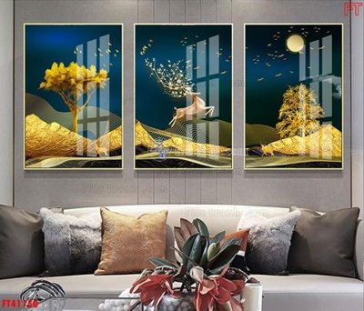 File tranh in tráng gương File tranh bộ hiện đại FT41150 (siêu nét)