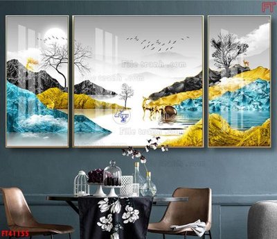 Tải file gốc File tranh bộ hiện đại FT41155 (in khổ lớn) quảng cáo