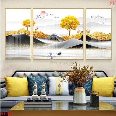 File tranh File tranh bộ hiện đại FT41182 (bản gốc) in lụa 5D