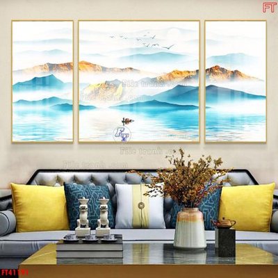 File ảnh File tranh bộ hiện đại FT41191 (gốc) cho trang trí nhà hàng