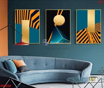 File tranh File tranh bộ hiện đại FT41230 (bản gốc) treo quán cafe