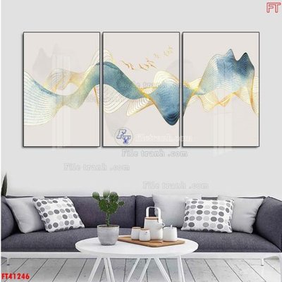 File in mica File tranh bộ hiện đại FT41246 (bản gốc) làm vách ngăn