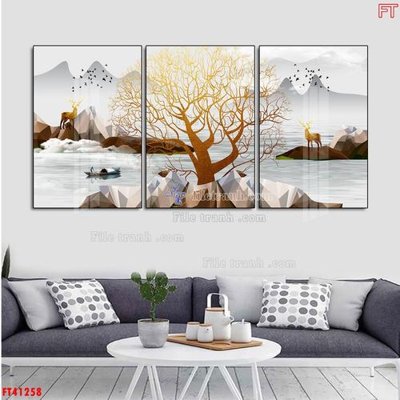 Download file File tranh bộ hiện đại FT41258 (chuẩn in) chất lượng cao