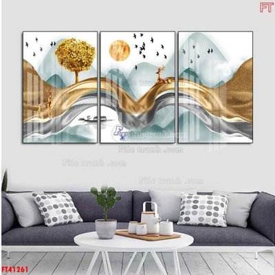 File tranh File tranh bộ hiện đại FT41261 (bản gốc) treo tường