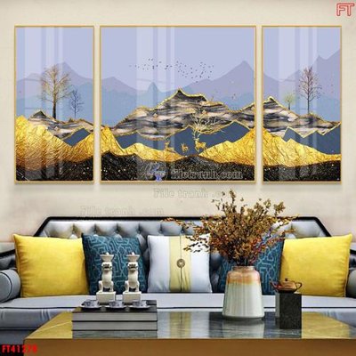 Download file gốc File tranh bộ hiện đại FT41278 (in mica) logo