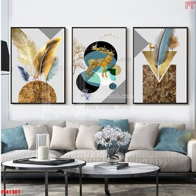 Tải file File tranh bộ hiện đại FT41301 (ảnh gốc) in gạch 3D