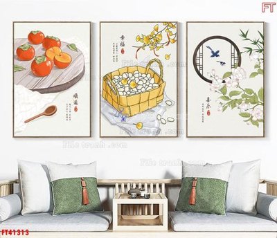File tranh gốc in trần nhà File tranh bộ hiện đại FT41313 3D