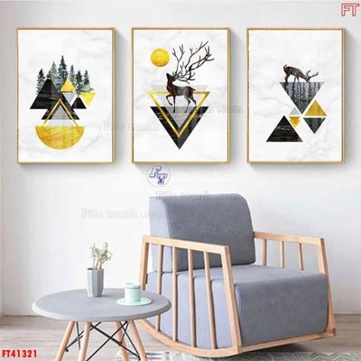 File gốc File tranh bộ hiện đại FT41321 (chuẩn CMYK) cho nhà in