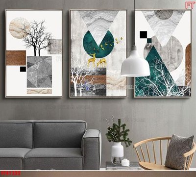 File gốc File tranh bộ hiện đại FT41322 (ảnh chi tiết) để in trần