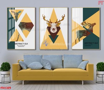 File ảnh File tranh bộ hiện đại FT41329 (gốc) in standee