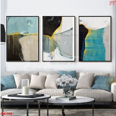 Download file gốc File tranh bộ hiện đại FT41346 (in mica) 3D