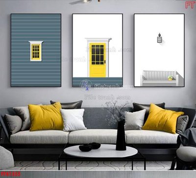 File PSD File tranh bộ hiện đại FT41355 (gốc) tách lớp chi tiết