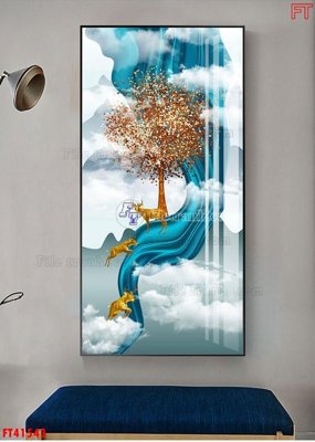 File in trần File tranh bộ hiện đại FT41543 (file gốc) chủ đề vũ trụ