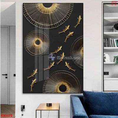 File gốc File tranh bộ hiện đại FT41572 (in lụa) tranh phong thủy