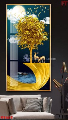 File ảnh File tranh bộ hiện đại FT41619 (gốc) in PP, decal