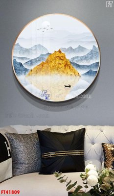 File gốc File tranh bộ hiện đại FT41809 (in lụa) hoa văn cổ điển