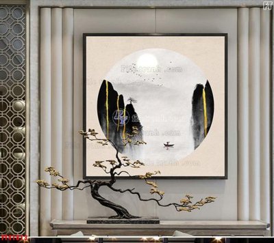 Tải file gốc File tranh bộ hiện đại FT41813 dùng cho in ấn